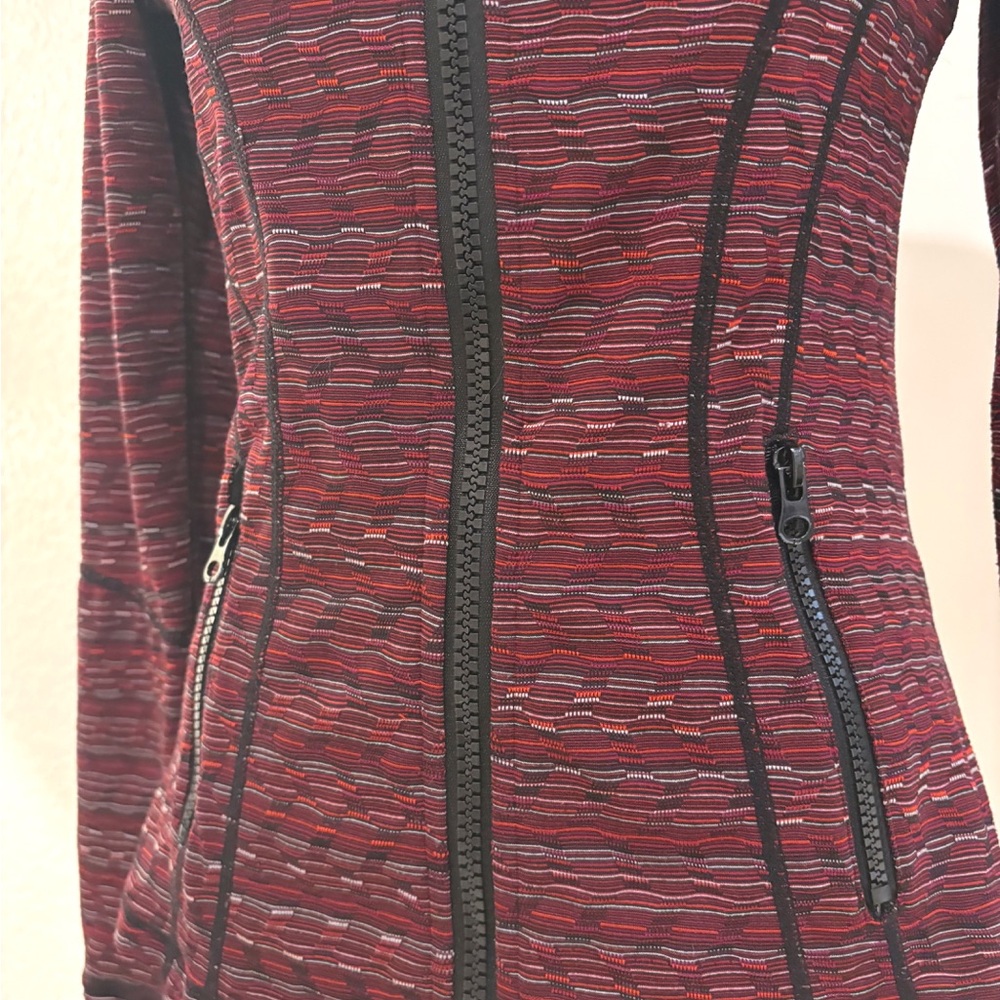 Lululemon Define Jacket Red Patterned Zip-Up Jack… - image 3